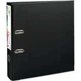 Exacompta 53341E 10x Premium-Ordner PREM'TOUCH aus PP mit 2 Ringen, Rücken 80mm, 32x30cm für DIN A4 Schwarz