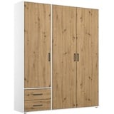 Rauch BLUE Kleiderschrank Voyager 140 x 194 cm Holzoptik Alpinweiß / Eiche Artisan