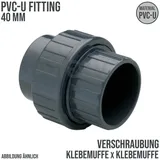 Magni PVC-Verschraubung (Kupplung) 40 mm