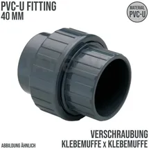 Magni PVC-Verschraubung (Kupplung) 40 mm