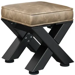 JUANA | Bistro Sitzhocker | B:H 40 x 51cm | Schwarz/ Taupe