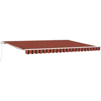 VidaXL Einziehbare Markise Orange und Braun 450 × 300