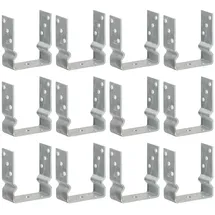 vidaXL Zaunpfahl 7 x 6 x 15 cm Silbern/Verzinkt