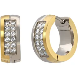Paar Creolen TITANIA "Ohrringe", silber (silbergoldfarben), Ohrringe, Damen, Titan
