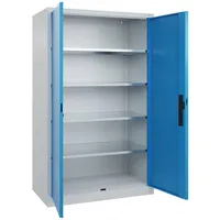 C+P Flügeltürenschrank Serie 89, 1950x1200x600mm, 7035/5012