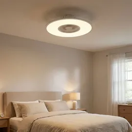 just light. Flat Air 59,5 cm Deckenventilator weiß
