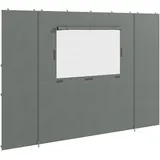 Outsunny Seitenteile für 2,95x2,95 m Pavillon Seitenwand mit Haken für Partyzelt Gartenpavillon Polyester