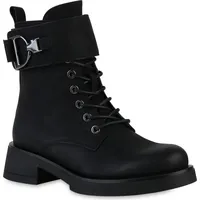 VAN HILL Damen Schnürstiefeletten in Schwarz