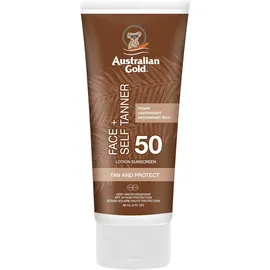 Australian Gold Tan and Protect Face + Self Tanner SPF 50 88 ml