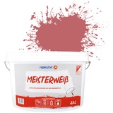 Farbklecks24 Meisterweiß Color, Wandfarbe Rot 3-3 (2,5L),(versch. Farben),hohe Deckkraft