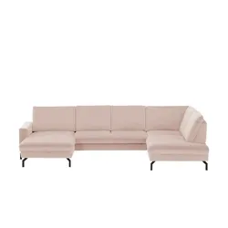 meinSofa Wohnlandschaft  Grace ¦ rosa/pink ¦ Maße (cm): B: 332 H: 89 T: 220.0