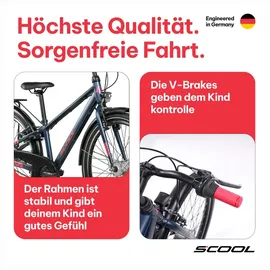 S'COOL troX pro 24 Zoll RH 31 cm Dunkelblau/Pink