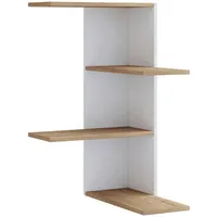 VCM Eckregal Holzwerkstoff 45x77x45 cm Weiß