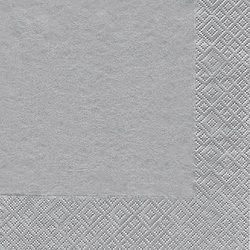 Serviette Uni 20tlg. Papier Silber