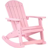 Beliani Muskoka Kinder Garten-Schaukelstuhl 0 x 0 x 0 cm rosa