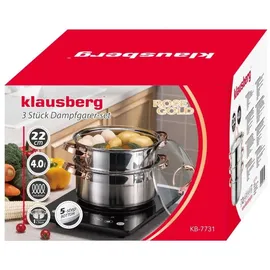 Klausberg Dampfgarer 3-Tlg 22 cm
