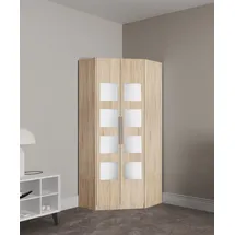 Priess Eckkleiderschrank PRIESS "Saragossa", braun (struktureichefarben hell), H:193cm, Kunststoff, Schränke, Eckkleiderschrank, mit 8 Einlegeböden und 2 Kleiderstangen