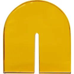Hübsch Buchstütze gerundet bernsteinfarben aus Glas