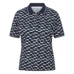 Le polo imprimé vagues avec petits logos  BASLER bleu