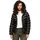 Superdry Damen. W5011724A Fuji Steppjacke mit Kapuze schwarz (S), Lässig, Polyester