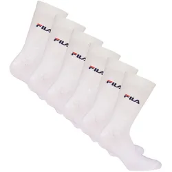 Kurzsocken FILA "Socken 6er Pack", Herren, Gr. 35-38, weiß, Obermaterial: 80% Baumwolle CO. 18% Polyester PES. 2% Elasthan EL., Socken