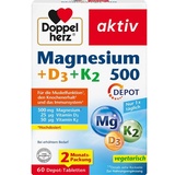 Doppelherz Aktiv Magnesium 500 + D3 + K2 Depot Tabletten 60 St.