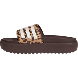 adidas Platform Adilette Damen Shadow Brown/Cloud White/Magic Beige 38