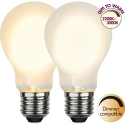 LED Tropfenlampe FILA A60 - E27 - 4W - DTW 3000-2000 - 280lm - frost - dimmbar