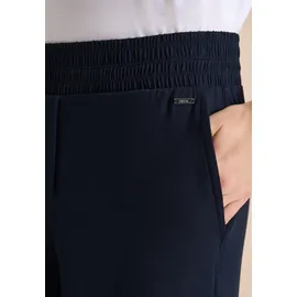 Cecil Style Neele High Waist Wide Leg Hose Blau M