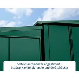 Hörmann Kaminholzregal Elegant Typ 2 Metall 181 x 103 x 198 cm moosgrün