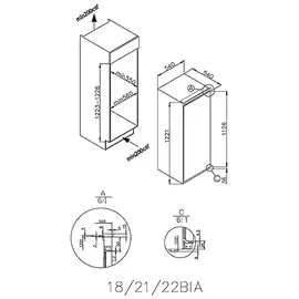 Haier HATO 126 DE Einbau-Kühlgefrierkombination (178 l, 1221 mm hoch)