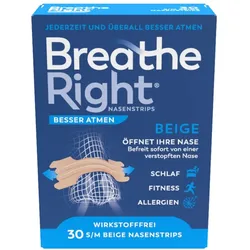 Besser Atmen Breathe Right Nasenstrips Beige
