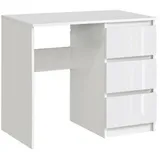 Schreibtisch Bürotisch Computertisch Laptoptisch Büromöbel Hochglanz weiß - 90 cm X 76 cm