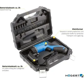 Högert Akkuschrauber 7,2V inkl. 1 x 1,5 Ah + Koffer