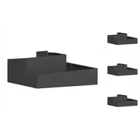 VidaXL Töpfe & Pflanzkübel Schwarz Metall Groß Dekorative Details
