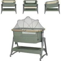 KIKKABOO Beistellbett - Military Green - One Size