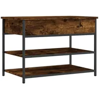 VidaXL Schuhbank Räuchereiche 70x42,5x50 cm Holzwerkstoff