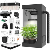TOPRON Growzelt Komplettset Led Grow Tent Kit 200W LED Vollspektrum Grow Lampe Dimmbar, 80x80x180cm GrowZelt Kit Komplettes Hydroponics Grow Tent Complete Set (80x80x180cm)