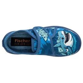 Fischer Markenschuh Hausschuhe Blau 32