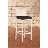 CLP Polyrattan Garten Barhocker Mari anthrazit/weiß