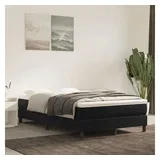 vidaXL Boxspringbett mit Matratze Schwarz 120x200 cm Samt