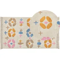 Beliani Teppich, Baumwolle mehrfarbig 80 x 150 cm geometrisches