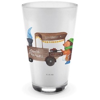 Mr. & Mrs. Panda Glas Igel Maronen - Transparent - Geschenk, Winter, Latte Macchiato, Duft, Premium Glas, Edles Matt-Design