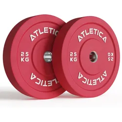 ATLETICA Color Bumper Plates | 2x25kg |Ø 50 mm Edelstahlring |Robust & langlebig EINHEITSGRÖSSE