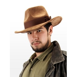 Elope Kostüm Abenteurer Fedora, Verwegener Hut für Kostüme à la Indiana Jones gelb