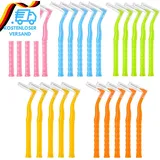 Icovalescent 50 Stück Interdentalbürsten, Angle Interdentalbürsten Gemischt, Lüc