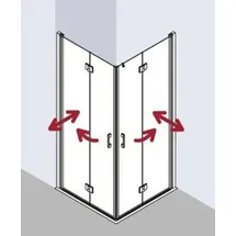 Kermi Liga Duschtür rechts 75 x 185 cm ESG klar Silber Mattglanz LI2CR075181AK