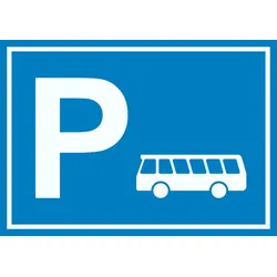 Bus Reisebus Parkplatz Schild waagerecht A1 (594x841mm)