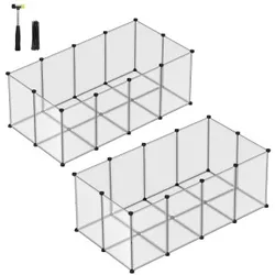 SONGMICS 2er set XXL Freigehege mit Bodenplatten