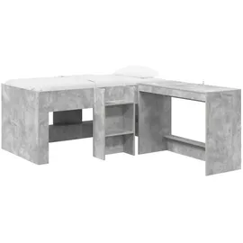 vidaXL Hochbett mit Schreibtisch für Kinder 2 Stk. 0 x 0 cm  grau